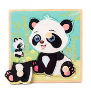 Kinderspielzeug Holz Neu 3D Dreidimensionale Holz-Pegs Handgreif-Puzzle