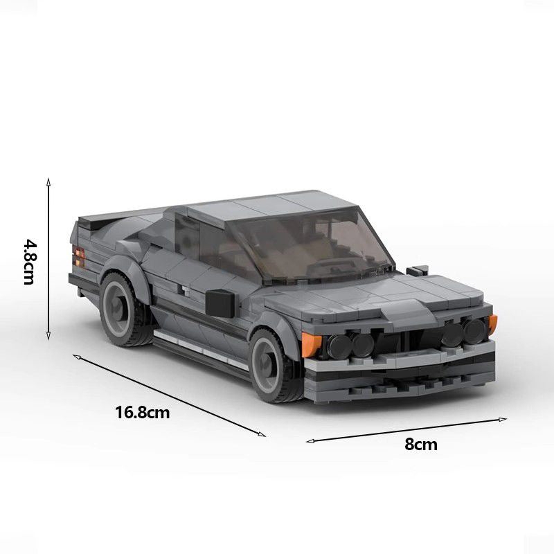 Rennwagen Klassik 8-Grid Auto-Serie Zusammengebautes Baustein-Spielzeug