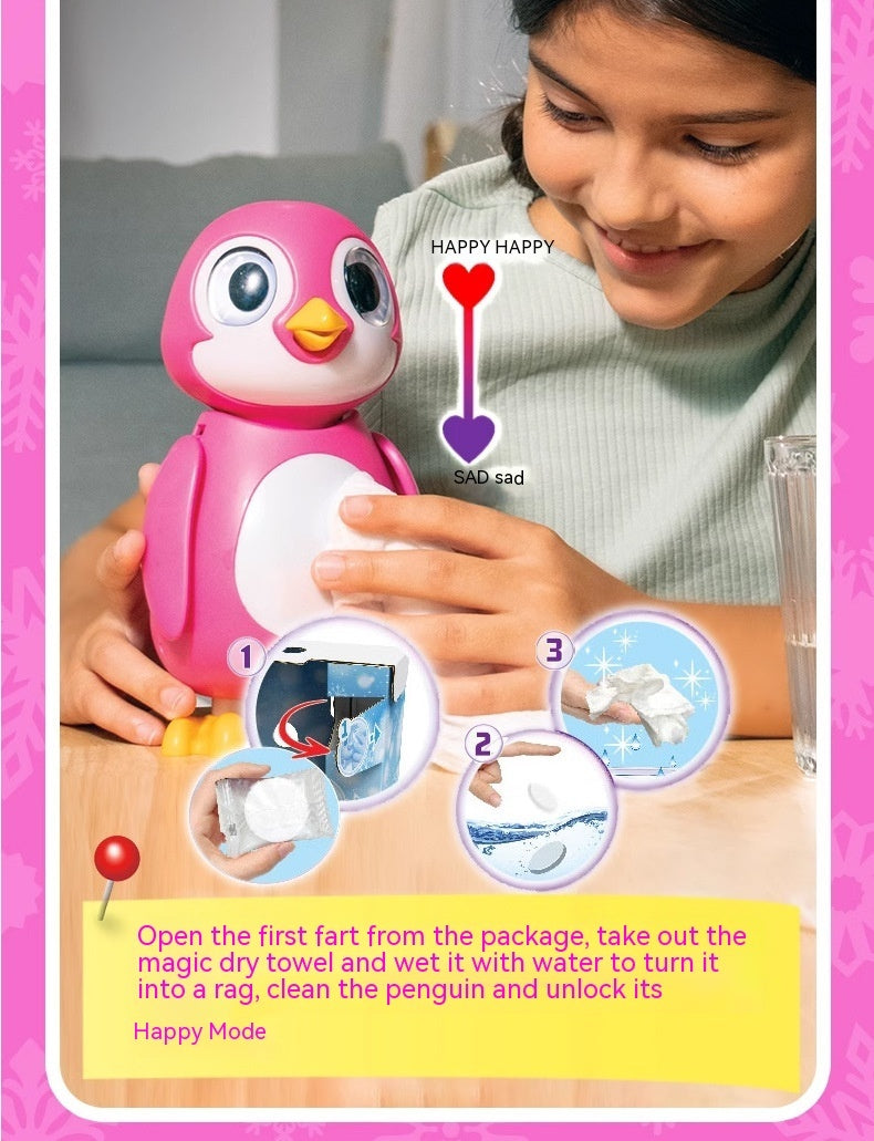 Niedliche kleine Pinguin-Simulation Elektrische Kinder Cartoon Kunststoff Haustier Spielzeug