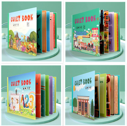 Kinder Pädagogisches Spielzeug Wiederholt Klebte Bücher Zu Lesen