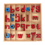 mytooy Montessori Holzbuchstaben mit Spielmatte