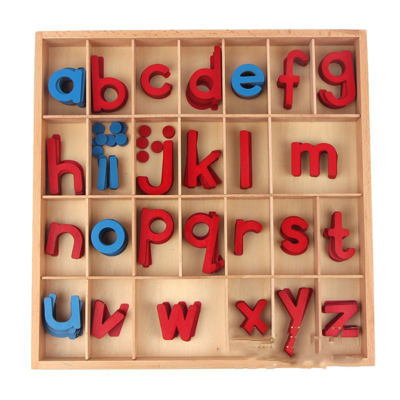 mytooy Montessori Holzbuchstaben mit Spielmatte