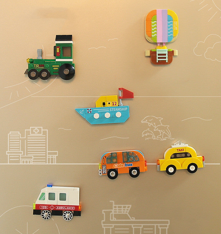 Tierischer magnetischer Kühlschrank magnet zusammen gebaut Baustein Spielzeug für Kinder