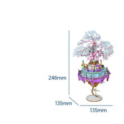 Handgemachte Merry-go-round Spieluhr Holz Puzzle Spielzeug