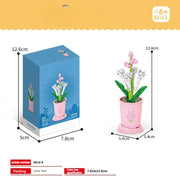 Bausteine Blumentopf DIY kleine Partikel Pädagogisches Spielzeug Desktop Dekoration Puzzle