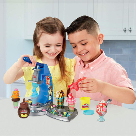 Küchen serie Buntes Eiscreme-Set Kinder-Plastilin-Spielzeug