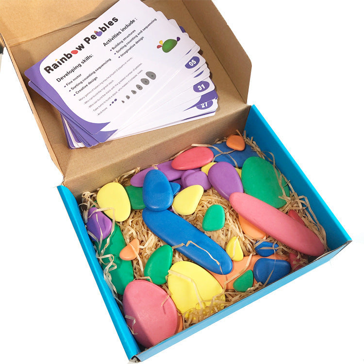 Regenbogen-Kieselsteine Kinderspielzeug Puzzle Kreativität Vorstellungskraft