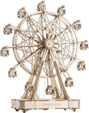 Robotime DIY Holz drehbares Riesenrad Modell mit Spielmusik Spielzeug für Kinder Geburtstag TGN01