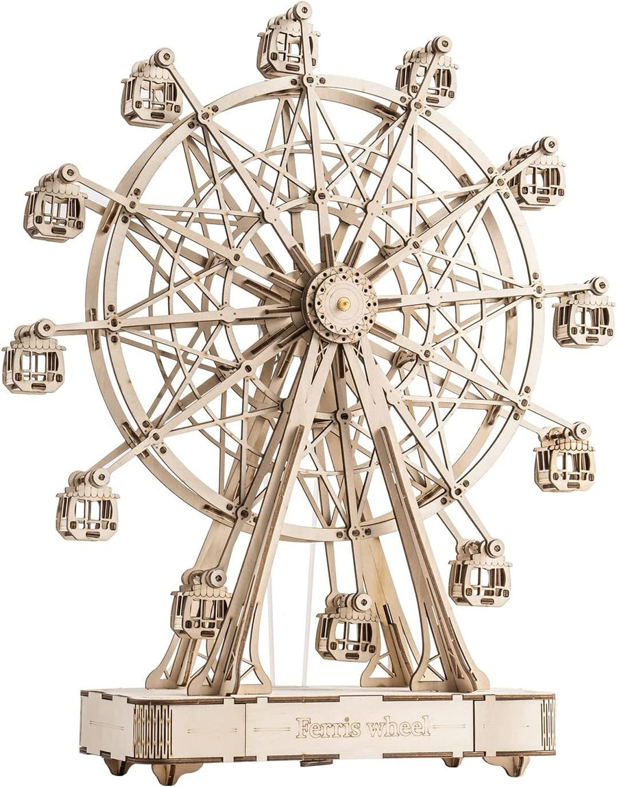 Robotime DIY Holz drehbares Riesenrad Modell mit Spielmusik Spielzeug für Kinder Geburtstag TGN01
