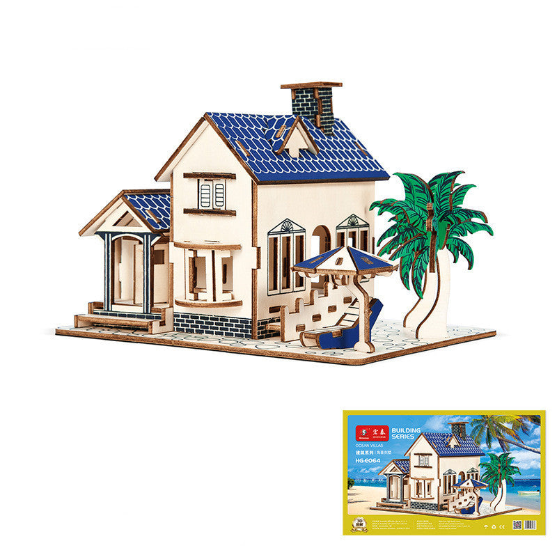 Holz Puzzle Modell 3D Drei-dimensional kinder Pädagogisches Spielzeug