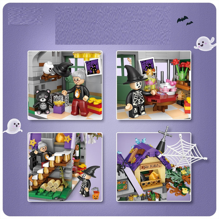 mytooy Halloween Haus mit Figuren Klemmbausteine
