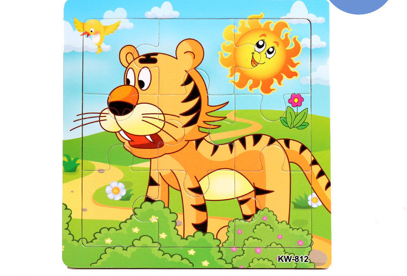 Holzpuzzle Tiere Puzzlespielzeug Frühkindliche Eltern-Kind-Spiele