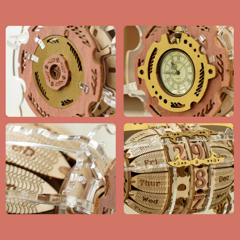 Robotime ROKR Zeit Motor Kalender 3d Holz Puzzle Modell Spielzeug für Kinder Kinder LC801