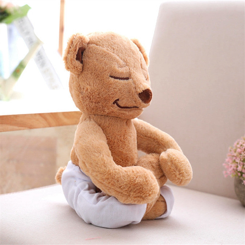 40cm Kreative Yoga Bär Plüsch tier Gefülltes Niedliches Yoga Bär Puppe Weiches Komfort Baby Spielzeug Weihnachts geschenk für Kinder Freundin