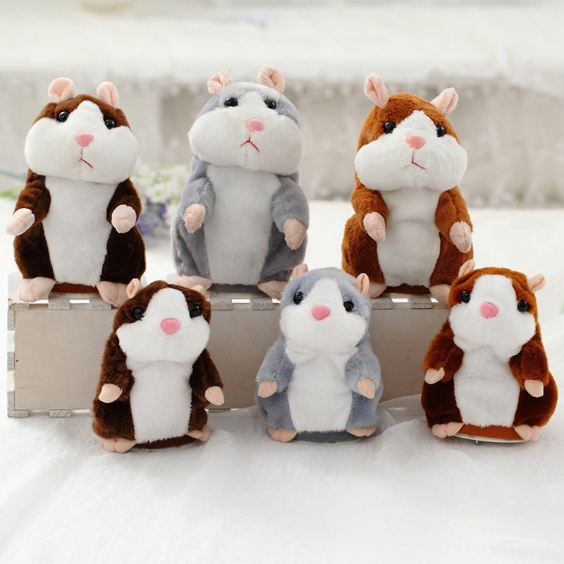 16cm Weihnachten Reden Hamster Plüsch Spielzeug Interaktive Sound Record Plüsch Hamster Stofftiere für Kinder Kinder Weihnachten Geschenk