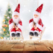 Cartoon Stoff Plüsch Santa Claus Puppen Kinderspiel zeug Anhänger Fenster Dekorationen