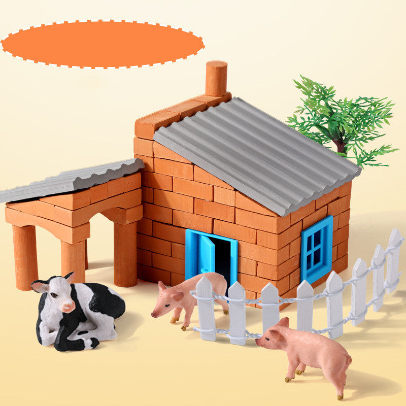 Pädagogisches Spielzeug Wenig Mason Spielzeug Mini Bauen EIN Haus