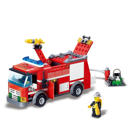 Jet Fire Truck Puzzle Assembled Particle Building Blocks Children's Toys