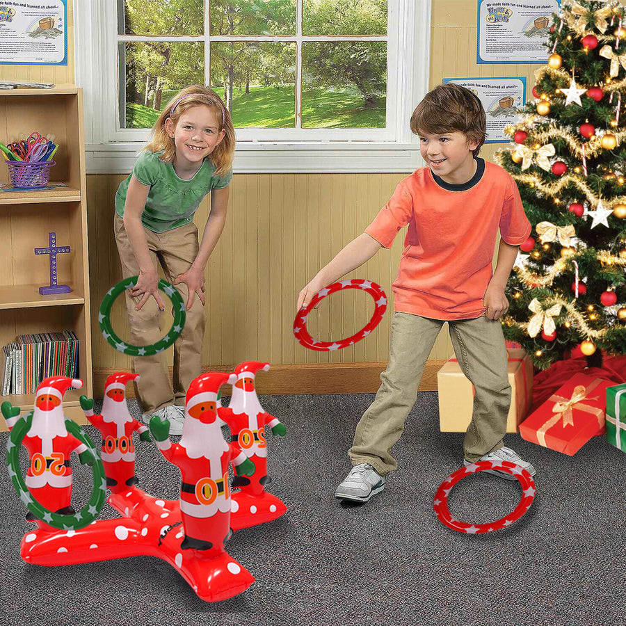Weihnachten baum ring kinder werfen spielzeug
