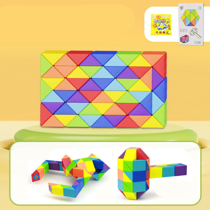 Schlange Twist Cube Stress Relief Pädagogisches Spielzeug Kinder Geschenke Magie Schlange Herrscher Puzzle Klapp Pädagogische