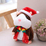 16cm Weihnachten Reden Hamster Plüsch Spielzeug Interaktive Sound Record Plüsch Hamster Stofftiere für Kinder Kinder Weihnachten Geschenk