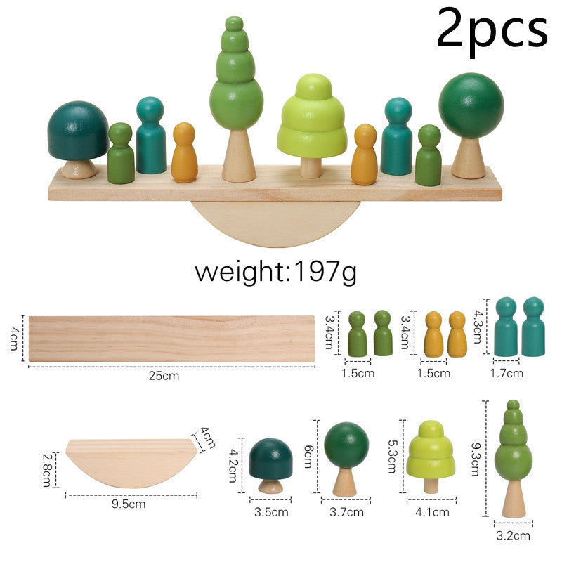 Buche Holz Pilz Gestapelt Baby Frühe Bildung Puzzle Block Spielzeug