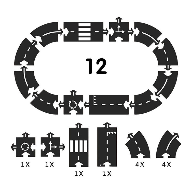 Kinder Bildungs Lernen Verkehrs Spielzeug Für Kinder Straße Gebäude Spielzeug Auto Fahrbahn Autobahn Autobahn Flexible Puzzle Track Set