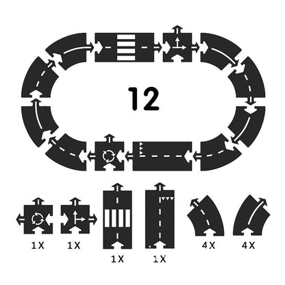 Kinder Bildungs Lernen Verkehrs Spielzeug Für Kinder Straße Gebäude Spielzeug Auto Fahrbahn Autobahn Autobahn Flexible Puzzle Track Set