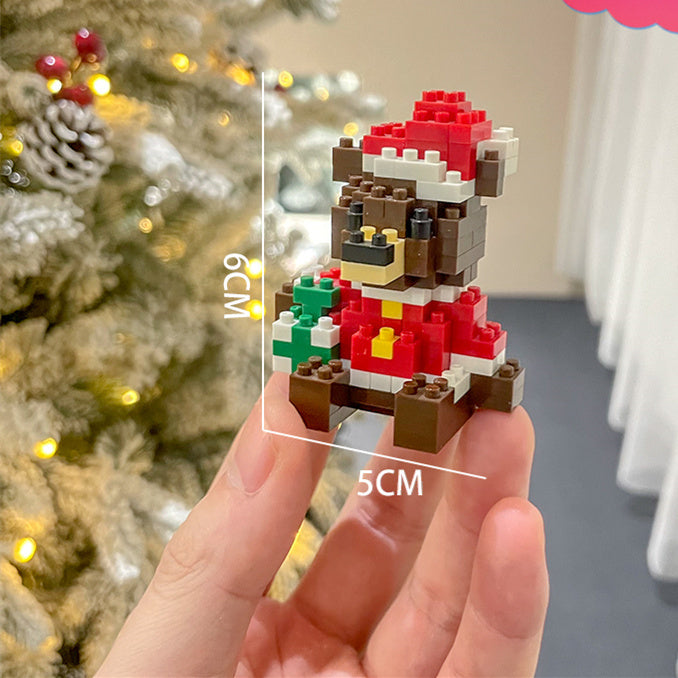 Weihnachts serie kleine Partikel montage Bausteine Spielzeug Puzzle Ornamente