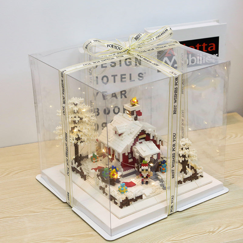 Weihnachts geschenk Baumhaus Schloss montage kleines Partikel bau spielzeug