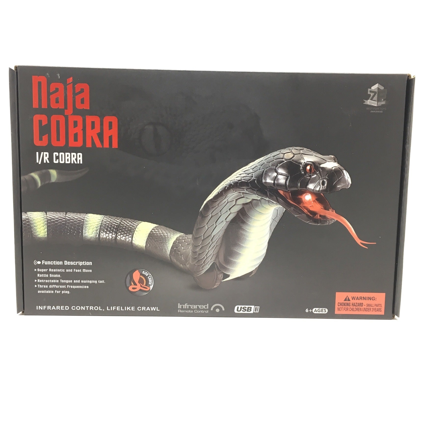 Lustige Spielzeug Kommen In Kontakt Mit König Cobra Von Null Abstand