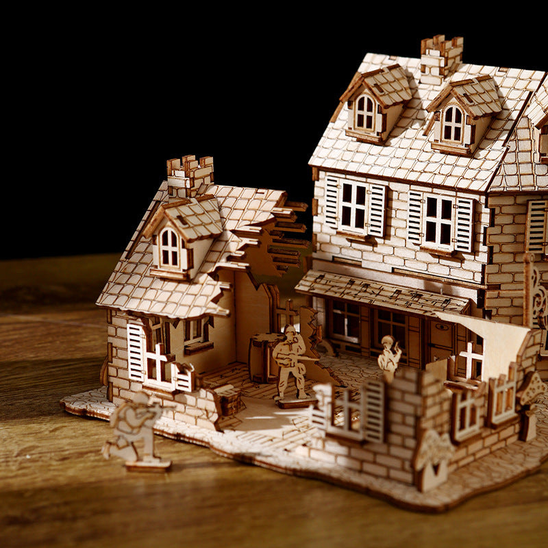 Drei dimensionales Puzzlespiel zeug aus Holz der Kriegs serie
