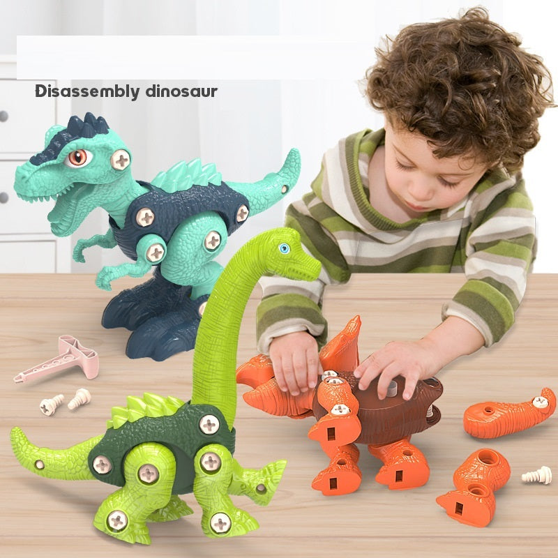 Kinder DIY Abnehmbare Dinosaurier Modell Montiert Blöcke Schraube Anziehen Spielzeug