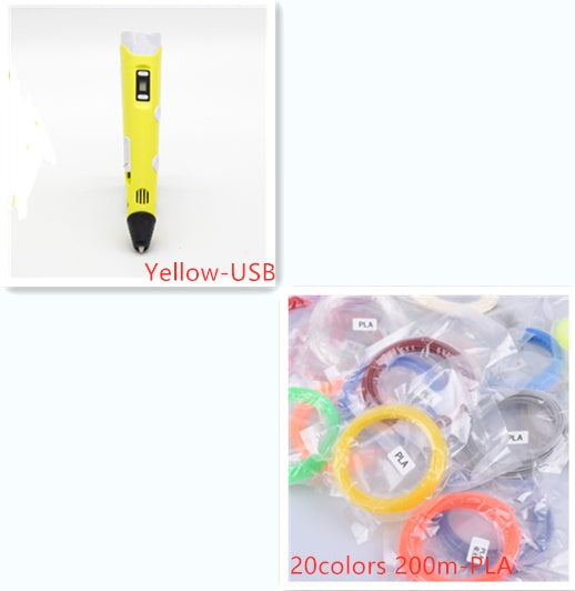 3D stift (3D print pen) zwei generation graffiti 3D stereoskopischen pinsel kinder puzzle malerei spielzeug