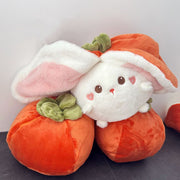 Süßes Obst gedrehtes Erdbeer-Kaninchen-Puppe Plüschs pielzeug Kissen