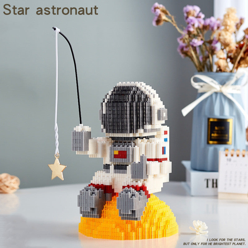 Mini Micro Rakete Bausteine Raum Mond Satellite Astronaut Diamant Ziegel Konstruktor Spielzeug Für Kinder Geschenke