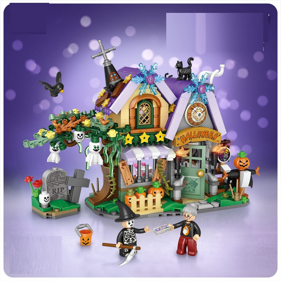 mytooy Halloween Haus mit Figuren Klemmbausteine