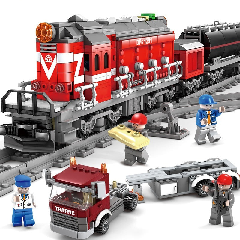 mytooy Modellzug mit Schienen Klemmbausteine