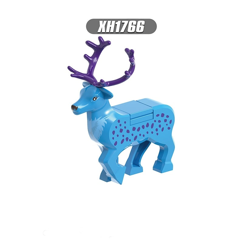 "Tierisches Rehkitz Weihnachtsmann-Szenen-Zubehör Kleine Bausteinspielzeuge"