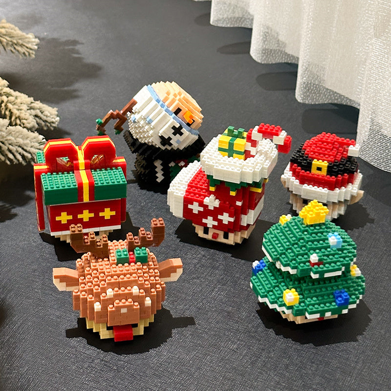 Weihnachts serie kleine Partikel montage Bausteine Spielzeug Puzzle Ornamente