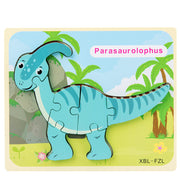 Holz 3D Dinosaurier Hand Greifen Bord Puzzle