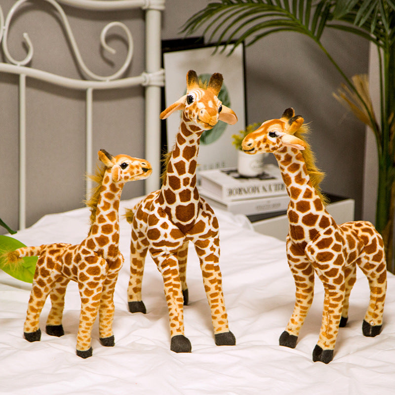 Simulation von Giraffen-Plüschspielzeug für Kinder zum Schlafen