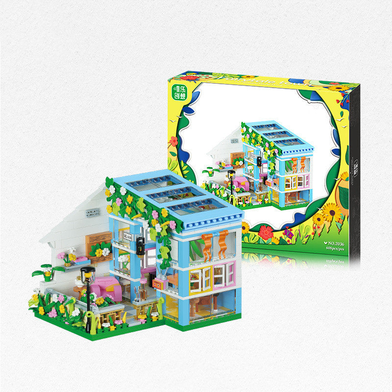 Puzzles Märchen Stadt Kleine Partikel Straßenbild Bausteine Spielzeug