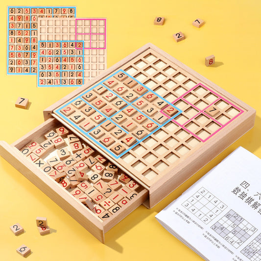 Holz Sudoku Jiugongge Spiel Schach Frühe Bildung Spielzeug