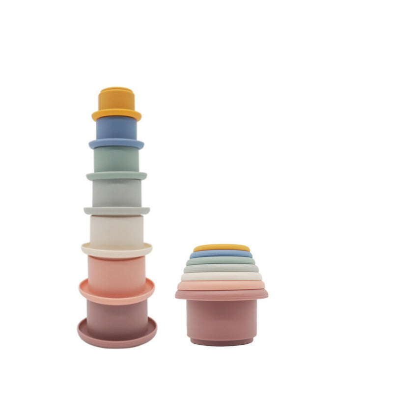 Baby Interaktive Jenga Kinder Silikon Säugling Pädagogisches Spielzeug