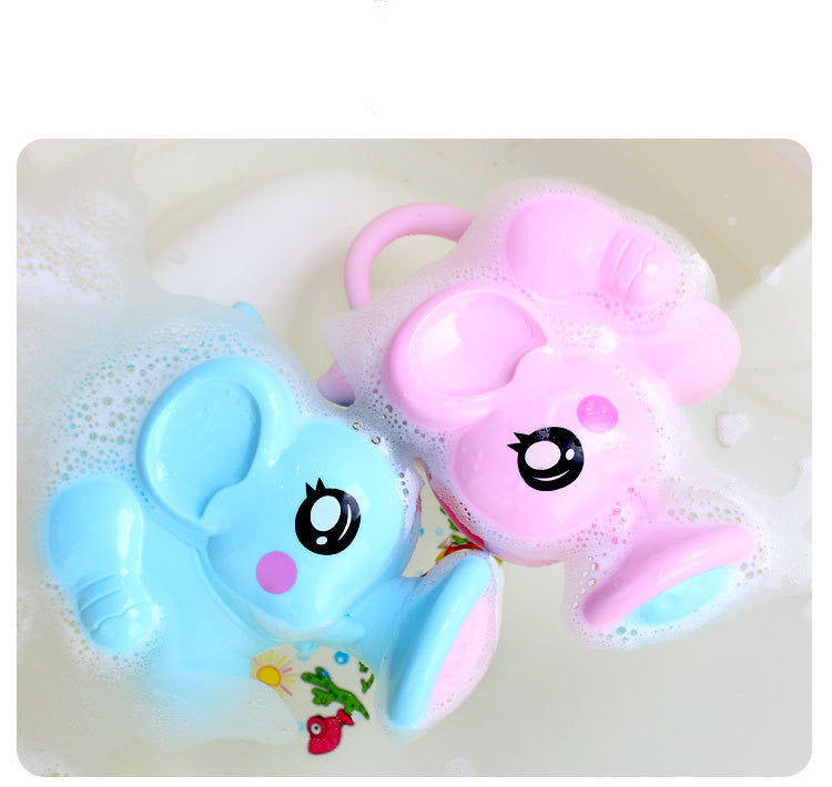 Baby Bad Spielzeug Schöne Kunststoff Elefant Form Wasser Spray Für Baby Dusche Schwimmen Spielzeug Kinder Geschenk Lagerung Mesh Tasche Baby kinder Spielzeug