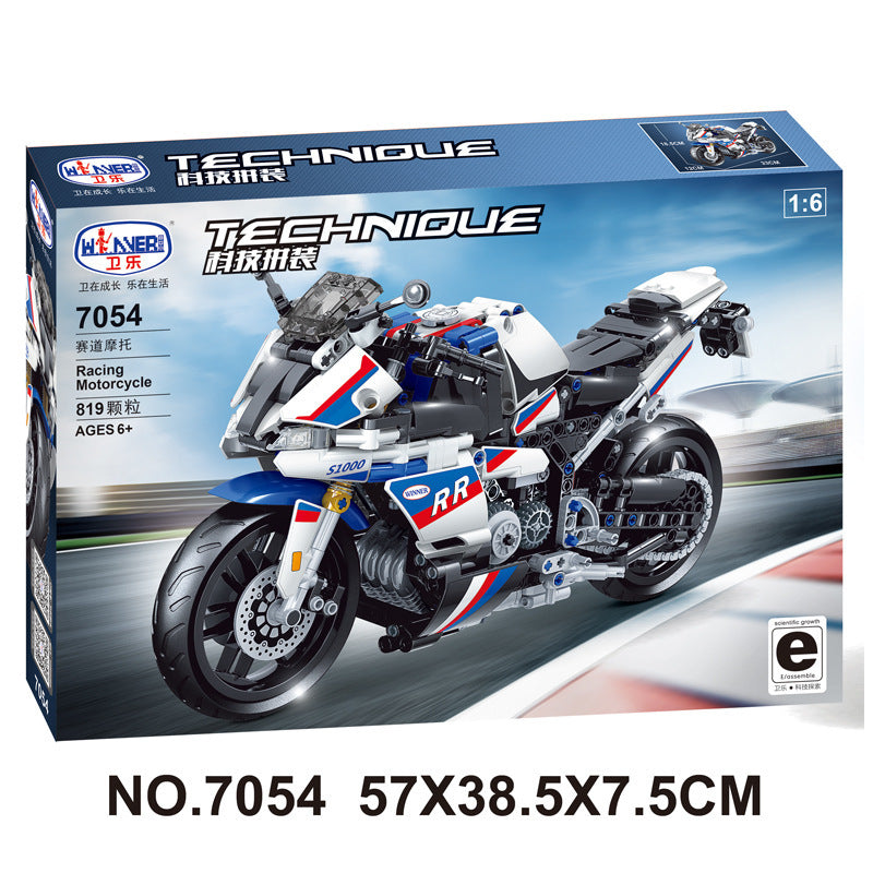 mytooy Retro Motorrad Klemmbausteine