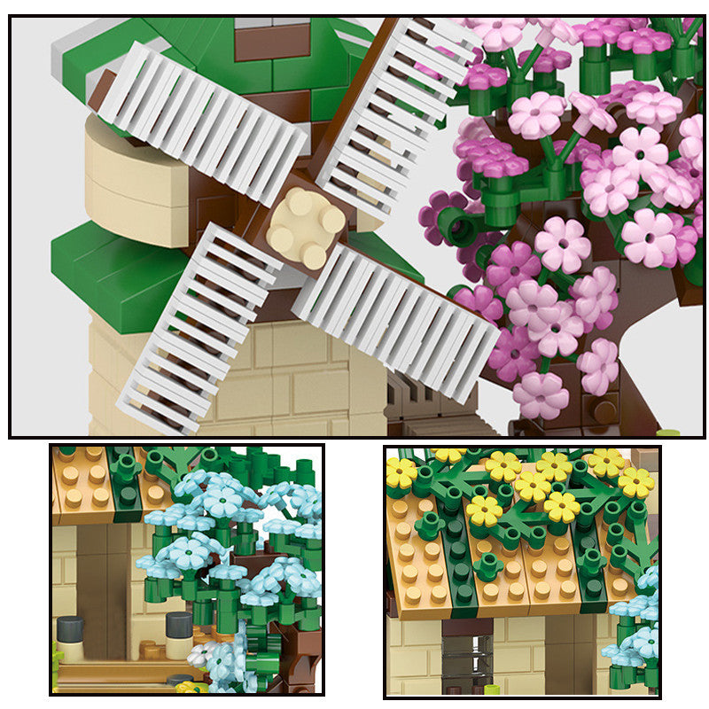 Kleine Micro Partikel Puzzle Blöcke Blume Spielzeug Geschenk Ornamente