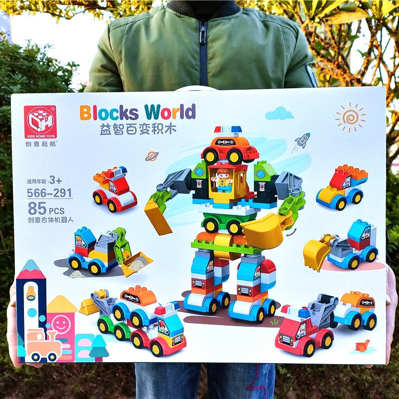 Baustein Spielzeug, Puzzle, Spleißen Und Ändern Auto Modelle