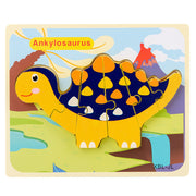 Holz 3D Dinosaurier Hand Greifen Bord Puzzle